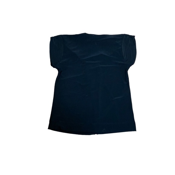 WHBM Black Cowl Neck Banded Short Sleeve Blouse Size M SALE 💰 - Picture 5 of 9